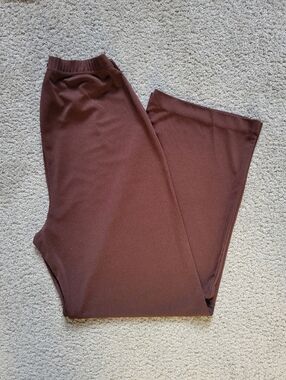 Victor Costa Occasion Brown Straight Leg Stretchy Pants Womens Size Medium